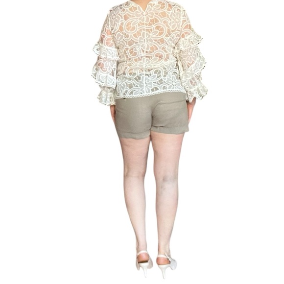 Lace Ruffle Sleeve Top - Picture 4 of 8